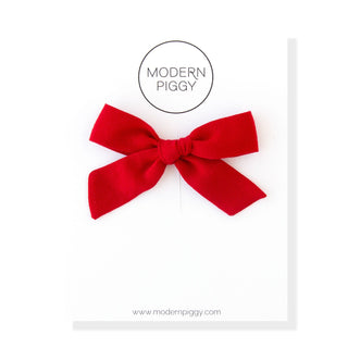 Red | Hand-tied Bow - Eliza Cate and Co