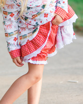 Cozy Shorts + Bloomers | Christmas Train - Eliza Cate and Co