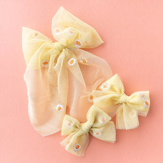 Sunrise Daisy | Tulle Bow - Eliza Cate and Co