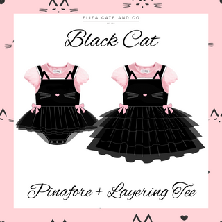 Tiered Pinafore Twirl | Black Cat *PREORDER* - Eliza Cate and Co