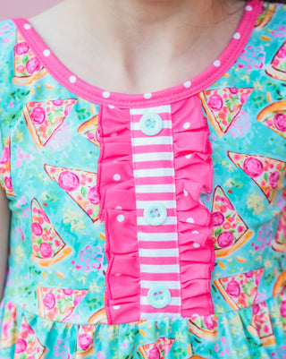 Twirl Dress | Pink Pizza Party *PREORDER* - Eliza Cate and Co