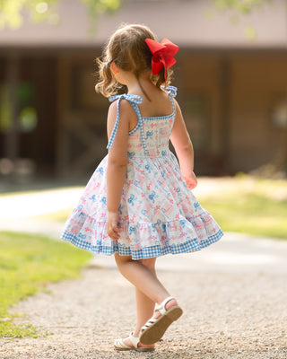 Tie Shoulder Twirl Dress | American Girl - Eliza Cate and Co