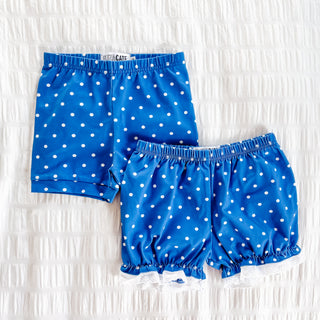 Little Bloomers + Shorts | Dino-mite Blue - Eliza Cate and Co