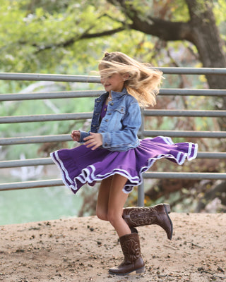 Ribbed Twirl Dress | Amethyst *PREORDER* - Eliza Cate and Co