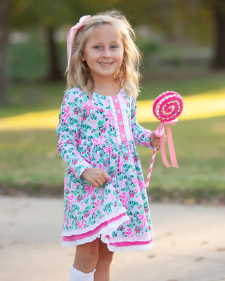 Twirl Dress | Pink Bows + Holly - Eliza Cate and Co