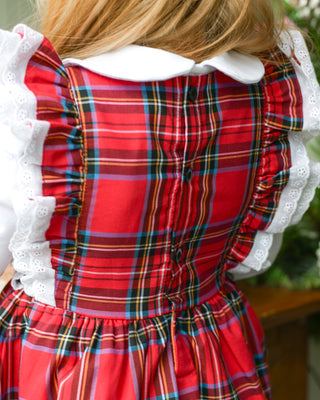 Pinafore Twirl Dress | Festive Plaid in Red *PREORDER* - Eliza Cate and Co