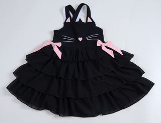 Tiered Pinafore Twirl | Black Cat *PREORDER* - Eliza Cate and Co