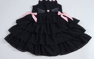 Tiered Pinafore Twirl | Black Cat *PREORDER* - Eliza Cate and Co