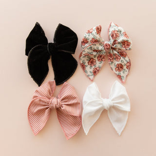 True White | Petite Party Bow - Eliza Cate and Co