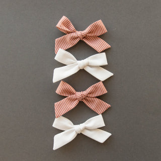 True White | Hand-tied Bow - Eliza Cate and Co