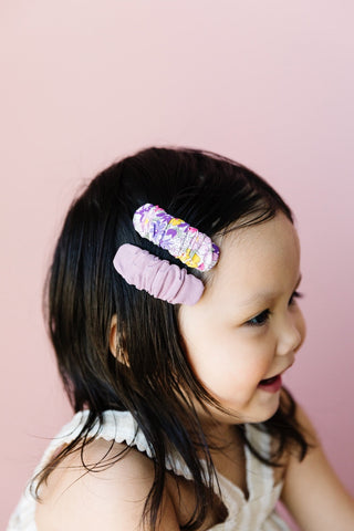 Orchid | Ruffle Snap Clip Set - Eliza Cate and Co