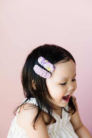 Orchid | Ruffle Snap Clip Set - Eliza Cate and Co