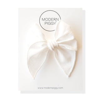 True White | Petite Party Bow - Eliza Cate and Co