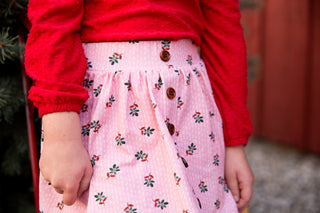 Skort | Berry Blossom in Blush - Eliza Cate and Co