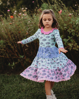 Tiered Twirl Dress | Lilac Gardens